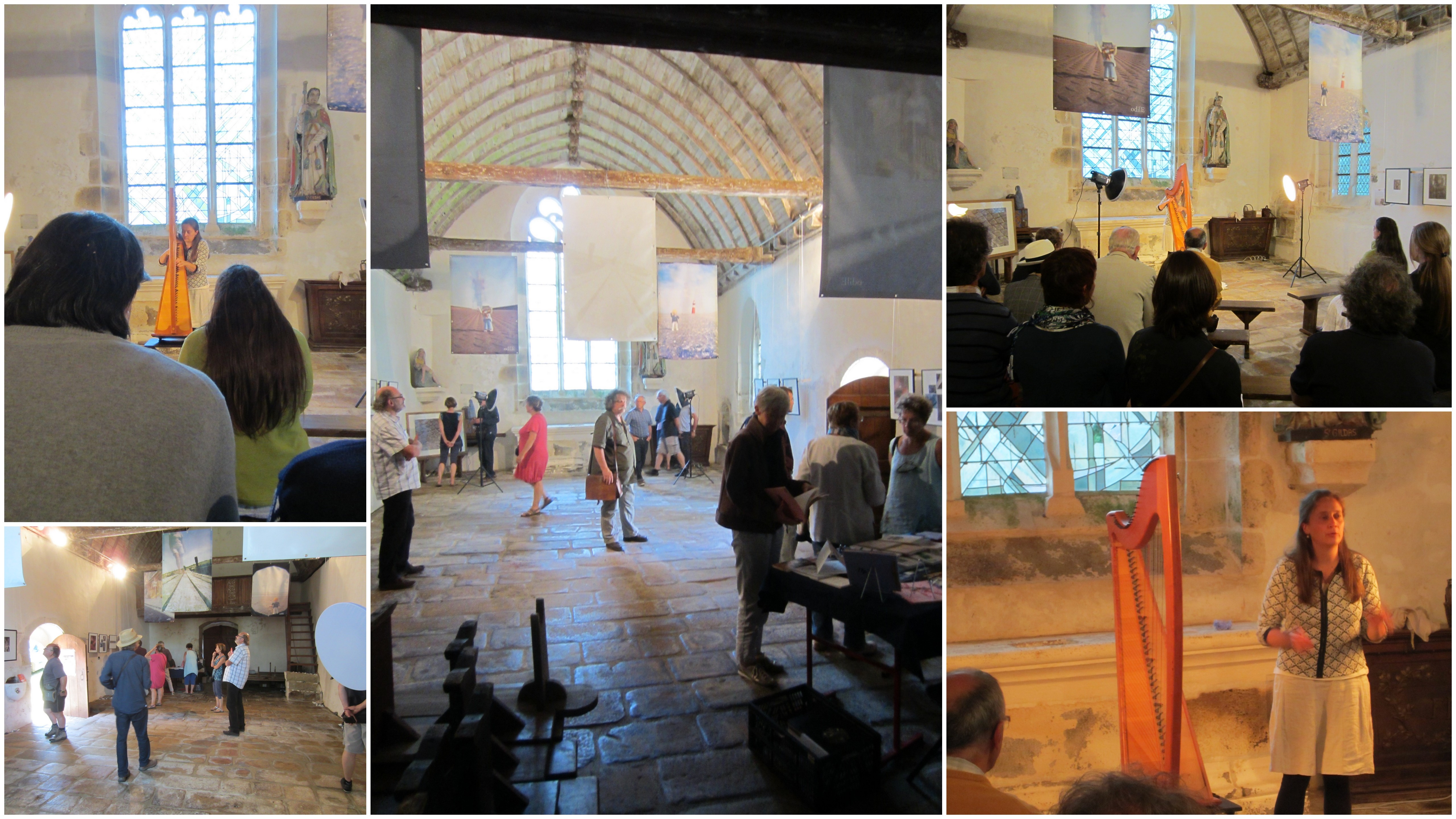 Vernissage Empreintes d'artistes, chapelle de la pitié à Mellionnec